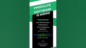 #Vmedulife Software is hiring, check now! #careeradvice #jobsearch #careerlaxmi