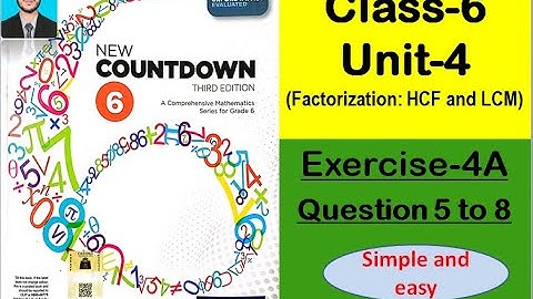 Class 6 math exercise 4A Question 5 to 8 | New countdown third edition book 6 exercise 4A | oxford