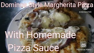 Dominos Style Margherita  Pizza With Homemade  Pizza Sauce Recipe@ Veg Village Food