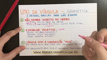 Como se usa a vírgula?