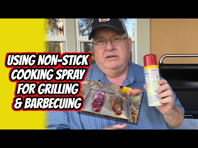 If you want to grill but don't have any non-stick spray, cut a