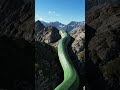 Drone footage unexpectedly captured a "mountain giant"! Its length is astonishing. #funny #shorts