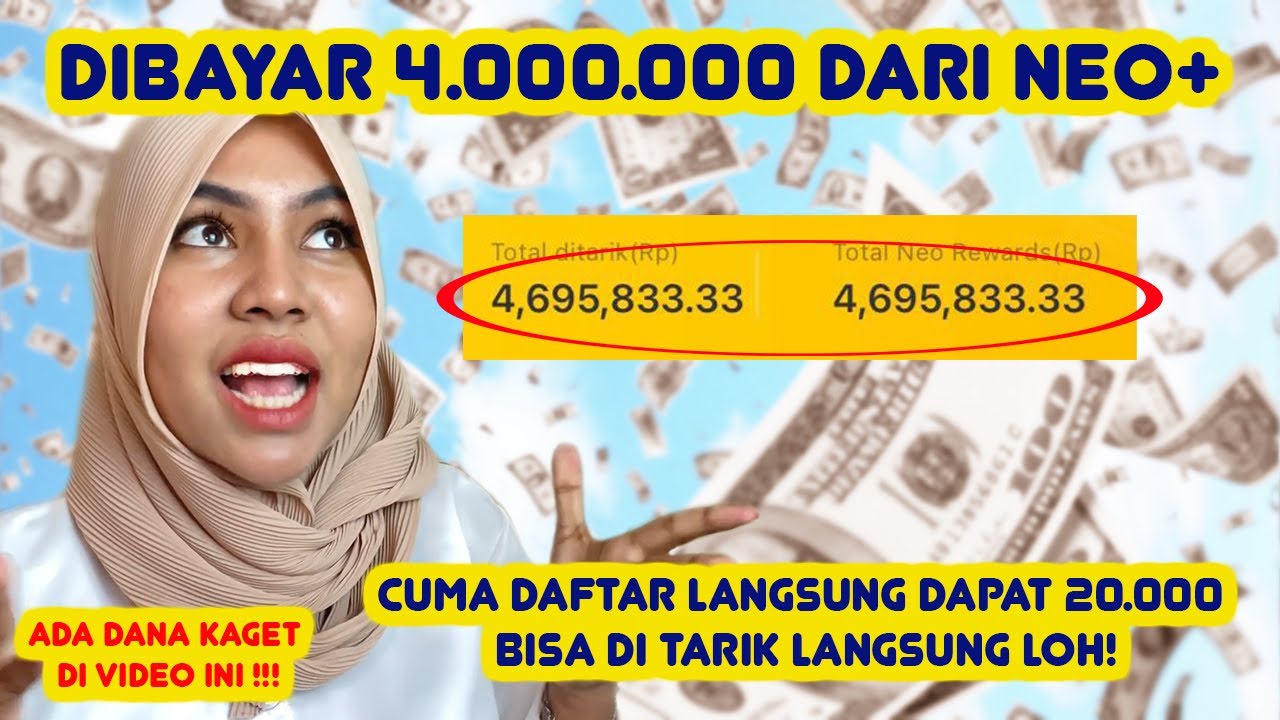 MANTAP! DAPAT 4.000.000 BISA LANGSUNG DICAIRKAN | DAFTAR DOANG LANGSUNG DAPAT 20.000 DARI NEO+