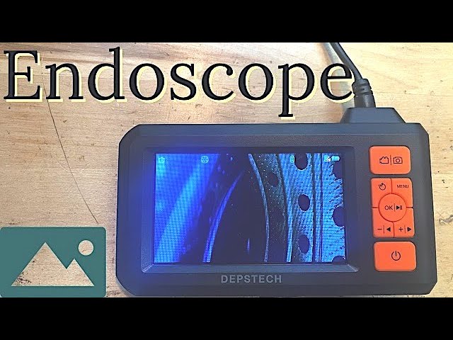 DEPSTECH Dual Lens Industrial Endoscope, 1080P Digital Borescope Inspection  Camera, 7.9mm IP67 Waterproof Camera, Sewer Camera with 4.3 LCD Screen,7