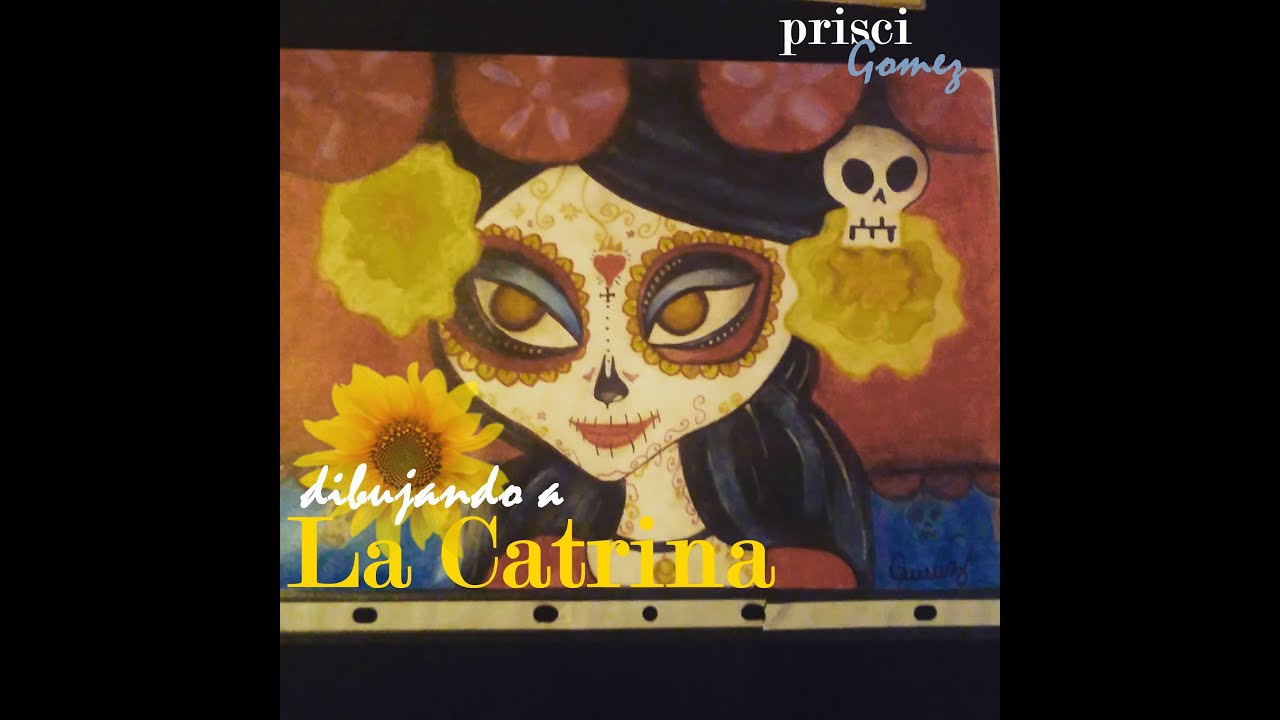 dibujando a la Catrina del Libro de la vida