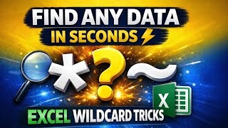 Excel Wildcards Explained with Real Time Examples