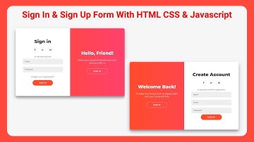 Sign in & Sign up Page with awesome sliding animation using HTML, CSS & JS | Web Designing Tutorial