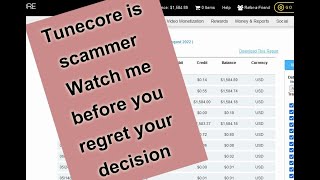 Tunecore Scam alert look at my account Full detail