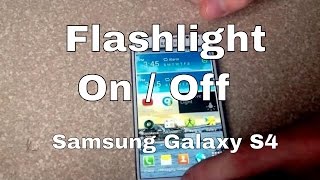 How to turn on the LED light or flashlight on a samsung galaxy s4 screenshot 1