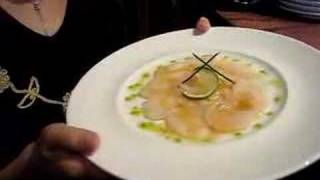 Joyce and those marvelous scallops carpacchio