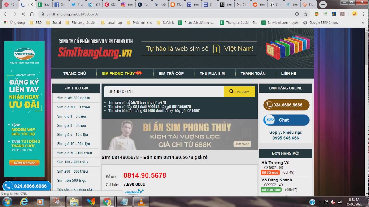 Sim Tiến Lên 5678 giá rẻ đầu 10 số