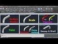 AutoCAD 3D Sweep Command Tutorial Complete | Sweep Twist, Multiple profiles, Path, Surface