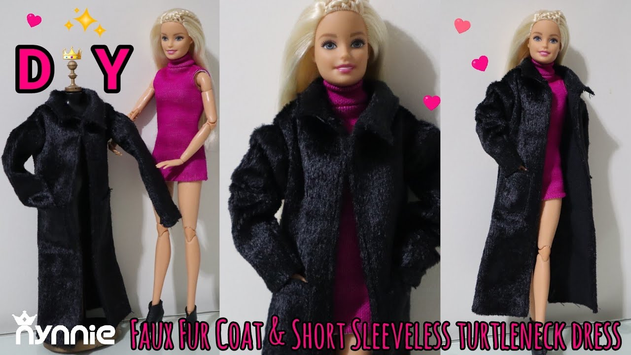New For Barbie Winter Coat With Hood For Barbie Fur Coat For Barbie Jacket 