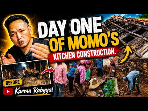 Day 1 of Momo Bhuti's Kitchen Construction | A New Beginning ❤️ #tibetanvlogger #tibetanyoutuber 