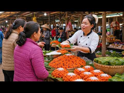 The Entire Market Lined Up To Buy My Traditional Red Sticky Rice | Trieu Mai Huong