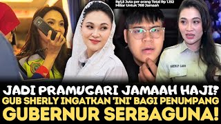 Aksi Spontan Bikin Haru! Gub Sherly Laos Ambil Alih Mic Pesawat, CJH Langsung Heboh