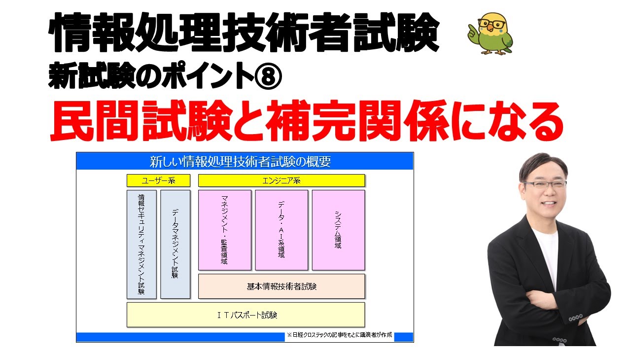 【情報処理技術者試験の再編⑧】民間試験と補完関係になる