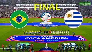 BRAZIL vs URUGUAY - Copa America 2024 Final | Full Match All Goals | Live Football Match