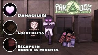 Lockerless, Unscathed, and Just Passing By challenges in one run | Roblox Paradox