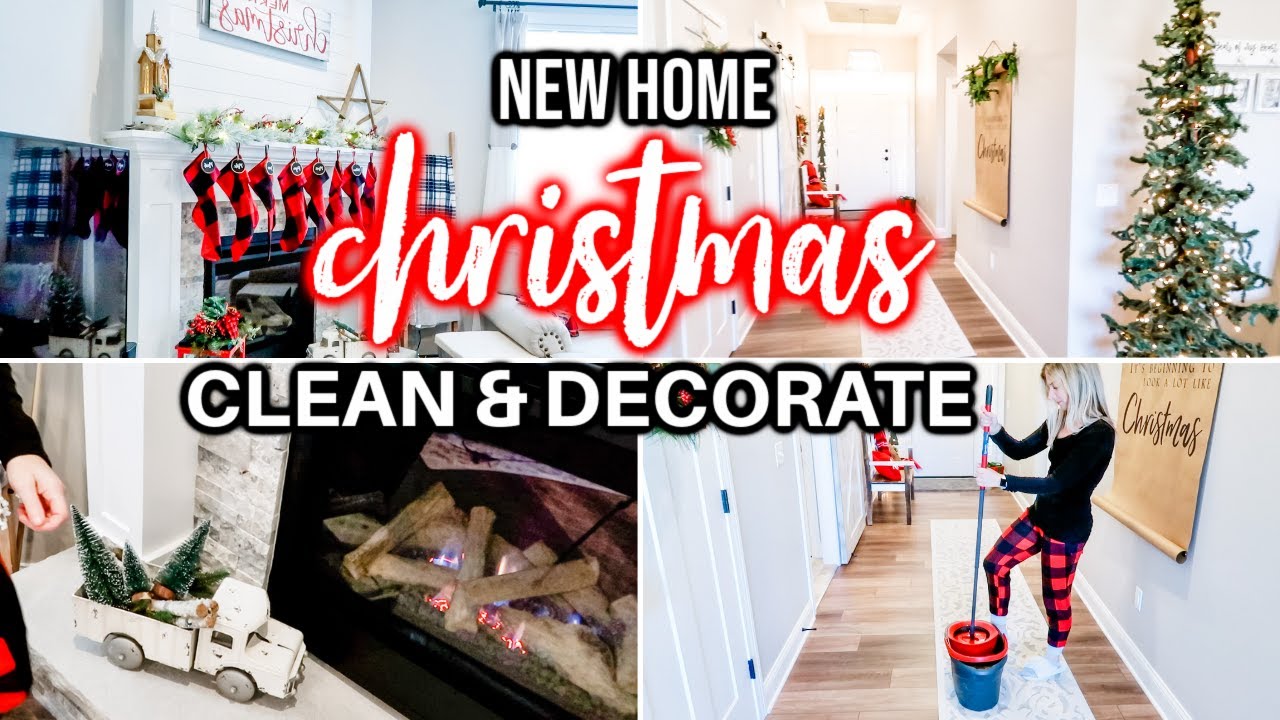 CHRISTMAS CLEAN + DECORATE WITH ME | FARMHOUSE DECOR | CLEAN WITH ME | HOME TOUR | CHRISTMAS DECOR