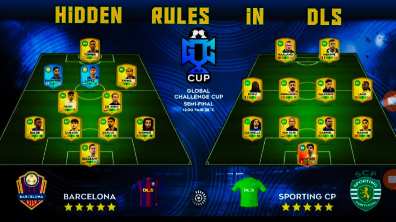 DLS26#Sporting cp VS Barcelona#HIDDEN RULES IN DLS2026#⚽️Game