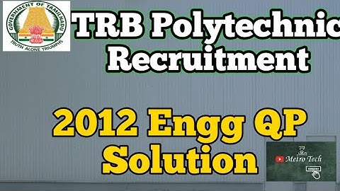 TRB ECE 2012 Solution/trb ece 2020/trb/trb ece preparation/trb ece tamil/trb polytechnic ece/trb eee