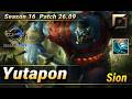 【JPサーバー/GM】DFM Yutapon サイオン(Sion) VS カシオペア(Cassiopeia) TOP - Patch26.09 JP Ranked【LoL】