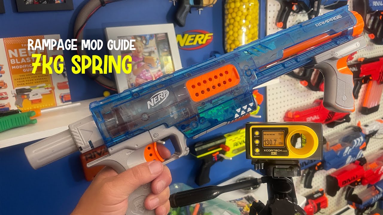 Nerf Elite Rampage 7KG Modification Upgrade Spring Coil Blaster Modify Dart  Toy