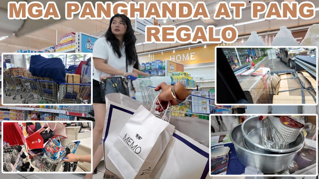 GROCERY NG PANG HANDA AT SHOPPING NG MGA PANG REGALO |  BINILHAN SI PAPA NG OUTFIT FOR CHRISTMAS