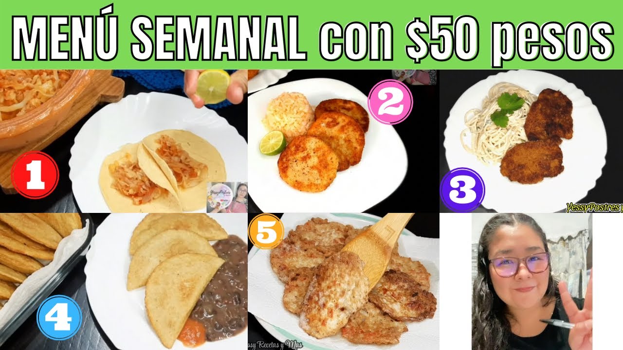 MEN SEMANAL ECON MICO CON 50 PESOS LAS MEJORES 5 RECETAS Yessy men-semanal-econ-mico-con-50-pesos-las-mejores-5-recetas-yessy