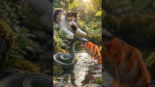 ​Cat vs Snake: The Great Rescue! 😱