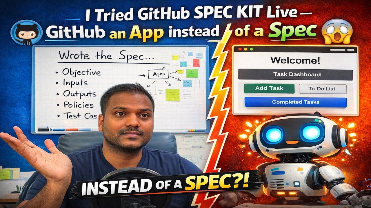 I Tried GitHub Spec Kit Live — It Built an App Instead of a Spec 😳 ...