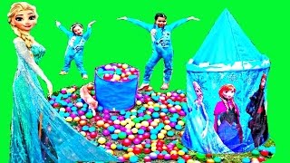 DISNEY FROZEN Movie Videos 2016 Ice Castle Rainbow Ballpit Surprise Kids Videos Fun Activities