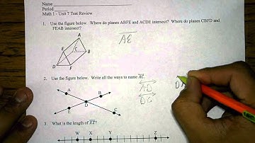 Math 1 Unit 7 Review Part 1