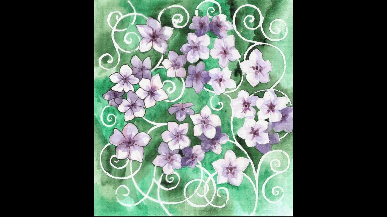 10-steps fast watercolor sketch/ Быстрый рисунок акварелью за 10 шагов