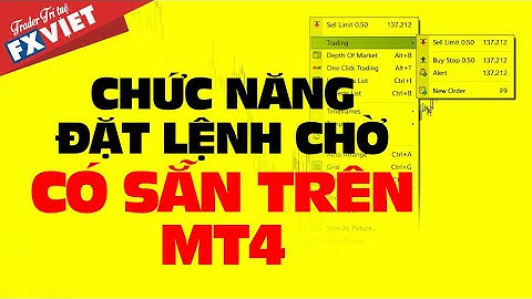 HƯỚNG DẪN ĐẶT LỆNH CHỜ - CHỨC NĂNG CÓ SẴN TRÊN MT4 | Kênh Tự Học Đầu Tư Forex FXVIET
