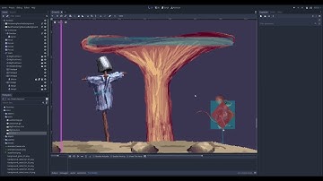 Screencast of Parallax node for Godot engine