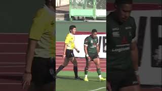 タッチラインの外に出た?出ない?空中の態勢から足先までギリギリのせめぎ合い相模原DB マット ・ヴァエガ 選手のトライ#NTTリーグワン #リーグワン