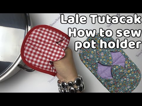 Lale Tutacak - How to sew pot holder - Yoncahobby