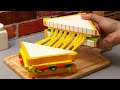 Lego breakfast the ultimate grilled cheesy sandwich  how to make lego food in real life