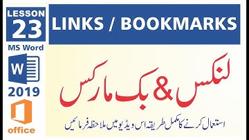 How to insert Bookmarks - Hyperlink in Microsoft Word 2019 || Hindi/Urdu