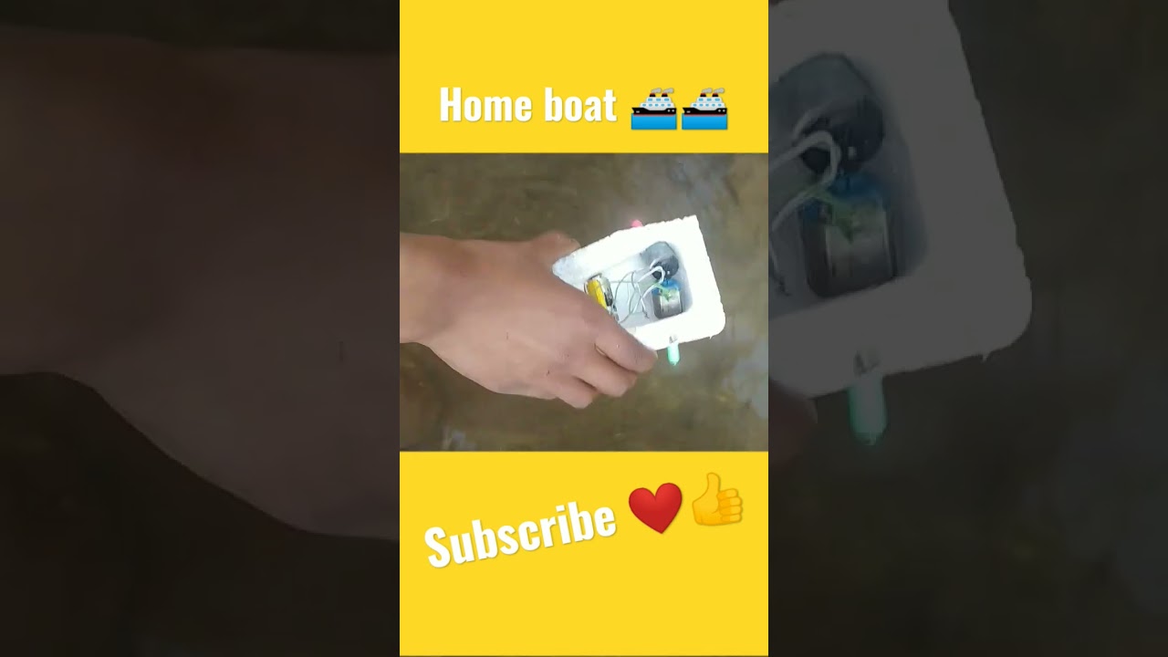 home made boat ⛵ with tharmakol +2dc motor 