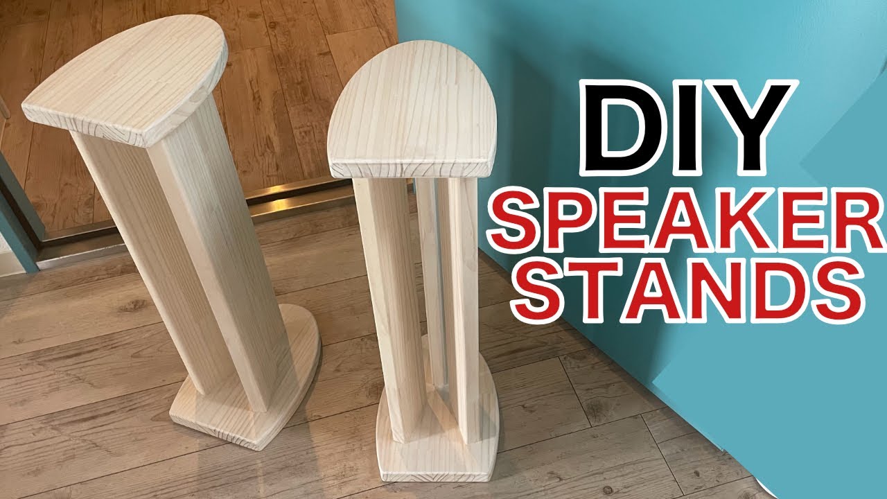 I made my own speaker stands for round speakers. [DIY SPEAKER