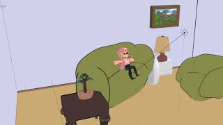 Goanimate living room in 3D
