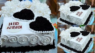 New cake decoration| Easy Cook | black forest cake in malayalam