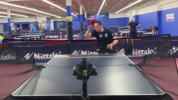 Backspin/Topspin Transition Training - Power Pong Robot
