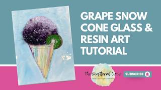 Make a Grape Snow Cone with Glass & Resin (Easy Summer Mixed Media Art Tutorial)