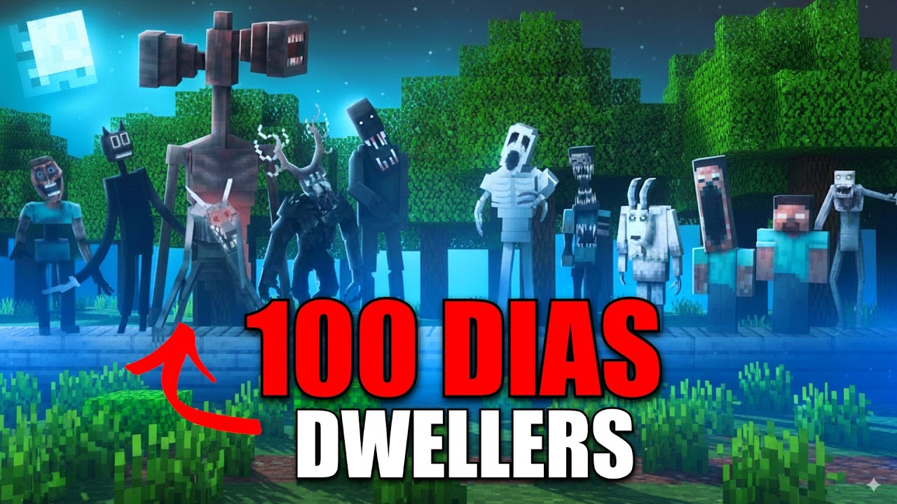 Sobreviví 100 DIAS a los MOBS mas TERRORIFICOS de Minecraft...