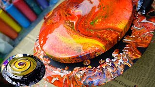 Mesmerizing Lava vs Abyss Fluid Art | Exploring Bold Contrasts in Fluid Pouring Techniques
