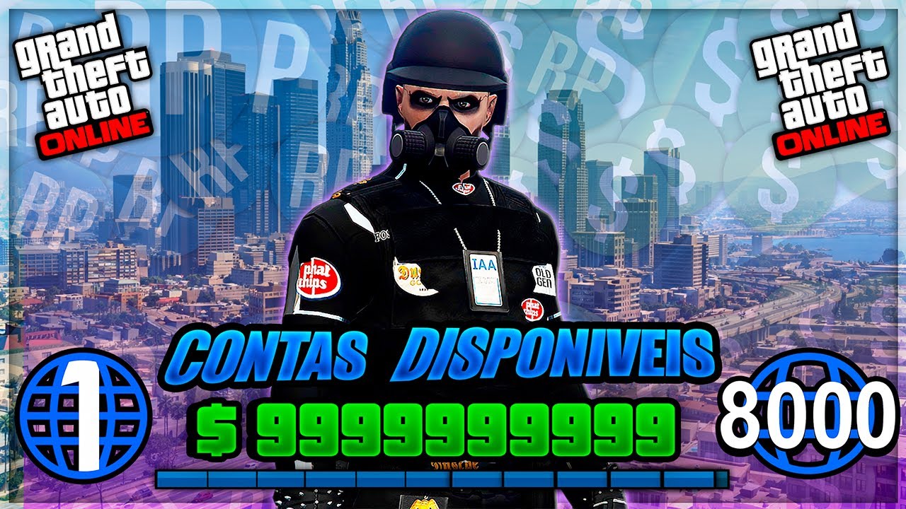 GTA 5 Online FULL: Nível Alto, Dinheiro Elevado, Capacetes Raros e Trajes Tryhard
